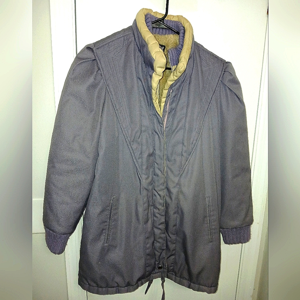 Vintage Mod Maid Cottagecore Fleece Lined Coat